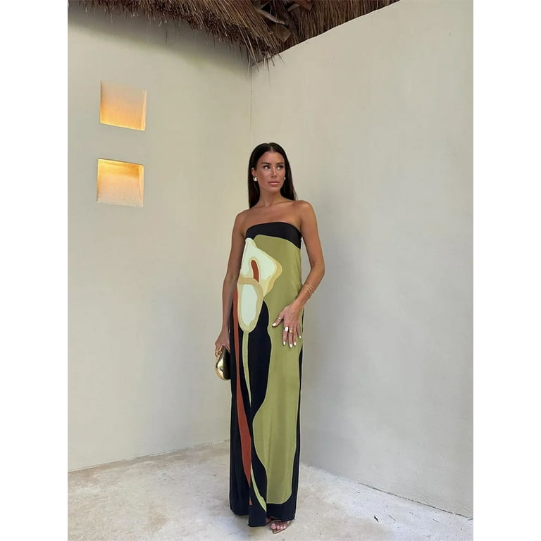 Sexy Print Pocket Strapless Loose Jumpsuits(3 Colors) Sexy Print Pocket Strapless Loose Jumpsuits(3 Colors)