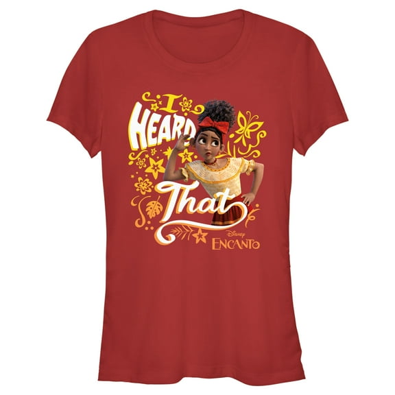 Junior's Encanto Dolores I Heard That Graphic Tee Red X Large