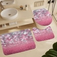 thumbnail image 6 of 4 Piece Bathroom Rug Set with Shower Curtain Pink And Silver Glitter Print (No Glitter) Shower Curtain And Rugs Shower Curtain Set Luxury Colorful Bathroom Shower Curtains Sets for Bathroom Decor, 6 of 8