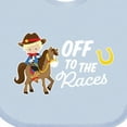 thumbnail image 4 of Inktastic Off to the Races with Cowboy on Horse Boys Baby Bib, 4 of 4