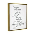 thumbnail image 3 of May Your Walls Know Joy Uplifting Phrase Inspirational Graphic Art Metallic Gold Framed Art Print Wall Art, 3 of 6