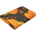 thumbnail image 6 of Fall Throw Blanket Autumn Pumpkin Blanket Thanksgiving Decor Soft Orange White Pumpkins Fleece Flannel Throws Cozy Plush Fall Decor Throw Blanket for Living Room Couch Sofa Bed Adults Kids 60"x50", 6 of 7