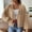 Khaki, variant on Amidoa Cardigan Womens Sweaters and Cardigans Long Sleeve Black Cute Knit Open Front Solid Cardigans Women's Cardigans L
