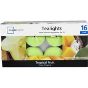 Mainstays 144-Piece Teallights Candle Tropical Fruit, Lt. Green