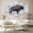 thumbnail image 2 of TISHIRON 5PCS Framed Bison Theme Canvas Wall Art Set,60"x32" Bison Forest Wall Canvas Art Decor, 2 of 7