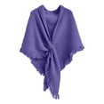 thumbnail image 1 of Breezora Womens Solid Color Triangle Shawl Wrap Windproof Warm Cloak Cardigan Lightweight Versatile Autumn Spring Purple, 1 of 4