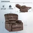 thumbnail image 4 of HOMYEDAMIC 23.6" Wide Recliner Chair Modern Ergonomic Single Sofa Recliners on Clearance 2 Cup Holders & Side Pocket Foam Filling Living Room Lounge, 4 of 8