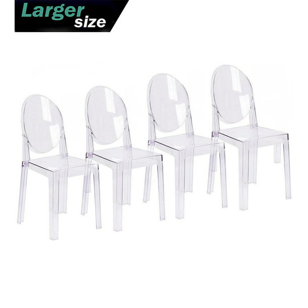 Clear Crystal Mid Century Modern, Ghost Chair Armless