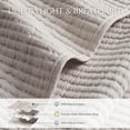thumbnail image 4 of EVERGRACE Cotton Coverlet Set Full Queen Size 3 Pieces, Lightweight Soft Ribbed Matelassé Bedspread Quilt Set, Cozy Oversized Quilted Bedding Set with 2 Pillow Shams for All Seasons, Birch, 4 of 8