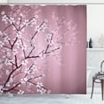 thumbnail image 1 of Ambesonne Japanese Shower Curtain, Sakura Bloom Spring Season, 69"Wx75"L, Dried Rose, 1 of 3
