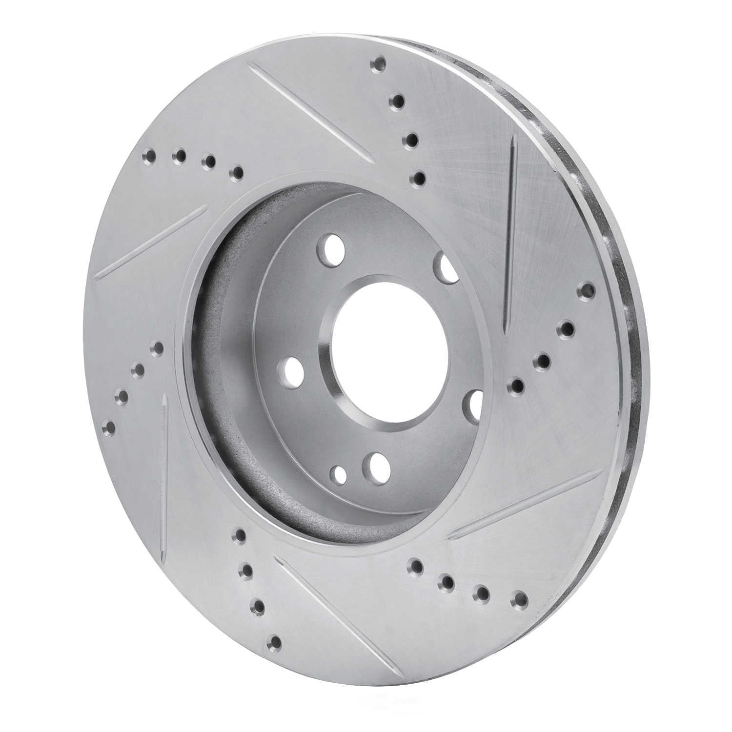 Dynamic Friction Company 631-63050L DFC Brake Rotor - Drilled And Slotted - Silver