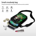thumbnail image 7 of HELLHERO 2 Layers Adjustable Shoulder Strap Crossbody Bag, Polyester Small Crossbody Purse for Men, Women, Gift Snowman Joy, 7 of 7