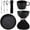 Black, variant on WuPing Camping Mess Kits Outdoor Camping Tableware: Knife, Fork, Spoon, Bowl, Plate, Cup, Accessories for Travel Picnic