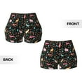 thumbnail image 5 of Xecao Cute Rabbit And Flower Print Workout Shorts for Women Soft Smooth Gym Yoga Scrunch Active Tennis Workout Running Shorts, 5 of 9