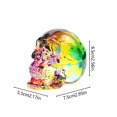 thumbnail image 6 of Dserhfy Clear Colorful Skull Figurine Life Size Skull Statue Sculpture Home Office Desktop Bookshelf Decoration Ornament Halloween Festival Gift, 6 of 8