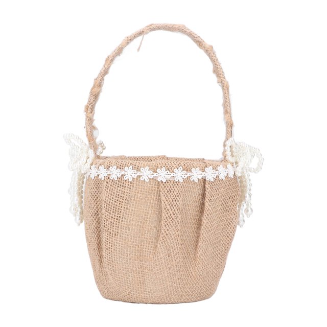 Cesta de boda vintage, almohada de anillo, cesta de flores, cómoda para llevar, mano de obra exquisita, diseo ligero, tamao pequeo para boda ANGGREK Otros