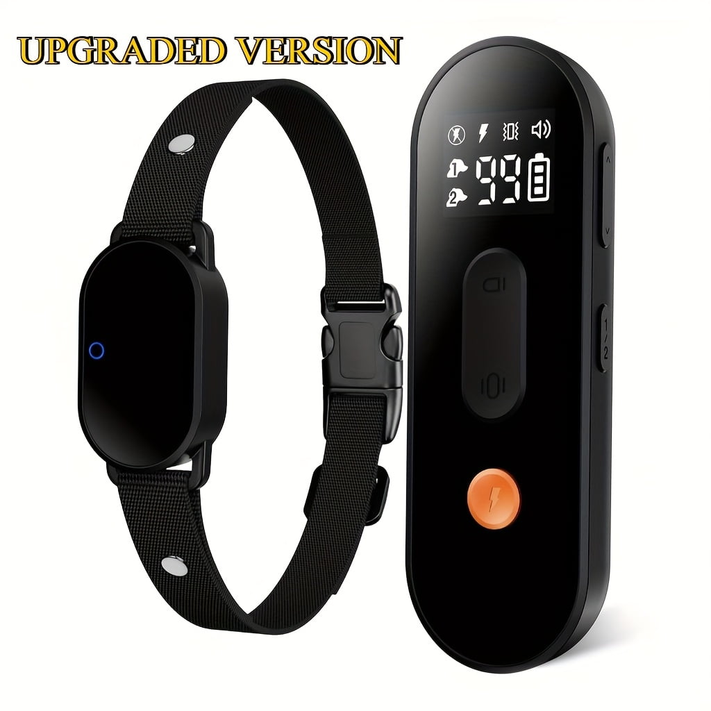 Dog Training Collar Upgraded Version for Large Medium Small Dogs Rechargeable Smart Bark Collar Electric Shock Collar with Remote Range 2000ft Anti Barking Training Collar with 3 Adjustable Models