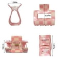 thumbnail image 2 of Checkered Claw Clip Acrylic Square Small Hair Claw Clips for Thin Hair 2" Exquisit Shark Clips Aesthetic Barrettes for Women,5PCS, 2 of 5