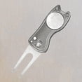thumbnail image 2 of koolsoo All Metal Stainless Steel Foldable Golf Divot Repair Tool Ball Marker Golf Pitch Gray, 2 of 8