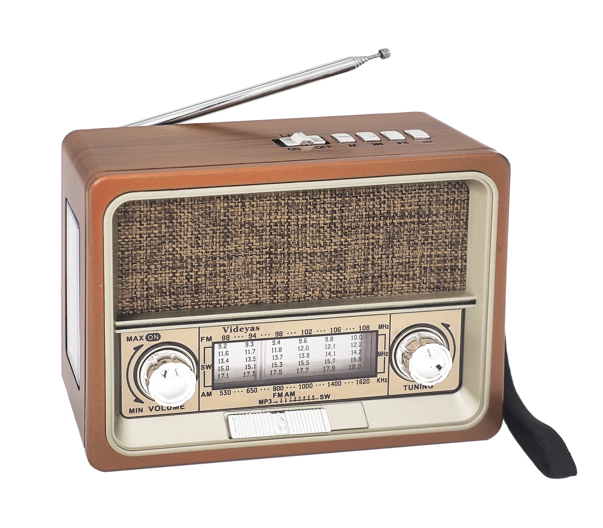Retro Portable Radio AM FM Shortwave Radio Built-in Battery-Powered Vintage  Radio with Bluetooth Speaker, AUX TF Card USB Disk MP3 Player, Suitable