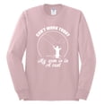 thumbnail image 2 of Wild Bobby, Can't Work Today My Arm Is In A Cast, Fishing, Men Long Sleeve Shirt, Light Pink, Small, 2 of 5