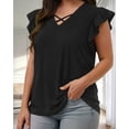 thumbnail image 3 of Oryer Plus Size Tank Tops for Women, V Neck Trendy Tunic Summer Shirts for Women Sleeveless Casual Womens Blouse 1X-5X, 3 of 6
