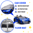thumbnail image 7 of Luxury Ride On Toys Lamborghini Aventador w/ Swappable Battery 24V - Electric Car for Kids with 3 Speeds, Leather Seat, Remote, MP3 Music by Bluetooth, FM Radio, Rubber Tires (Blue), 7 of 7