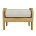 thumbnail image 3 of Butler Monhegan Teak Wood Outdoor Ottoman - Natural, 3 of 6