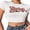 White, variant on Kmbangi Women Summer Sexy Casual Print Tops Short Sleeve Patchwork Skinny T-Shirt Ladies' Streetwear Tee Tops