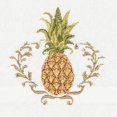 thumbnail image 3 of Authentic Hotel and Spa Turkish Cotton Pineapple Embroidered White 2-piece Washcloth Set, 3 of 3