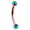 Multicolor, variant on 16G Curved Barbell Ring Surgical Steel body piercing with beads 5/16" for Rook, Anti-Tragus, Eyebrow, Daith for Men Women