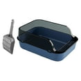 thumbnail image 1 of Open Top Cat Litter Box Sand Box Travel Easy to Clean Durable with High Side Pet Blue, 1 of 9