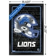 thumbnail image 3 of NFL Detroit Lions - Neon Helmet 23 Wall Poster, 14.725" x 22.375" Framed, 3 of 6