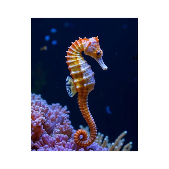 Paint by Numbers Kit for Adults, Underwater Seahorse Graceful Coral Paint by Numbers, Easy Paint by Numbers Kit for Adults Beginner, DIY Adult Paint by Number Kits on Canvas, 12x16in Home Decor