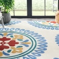 thumbnail image 5 of SAFAVIEH Cottage Dijana Floral Indoor/Outdoor Area Rug, Cream/Sky Blue, 8' x 10', 5 of 6
