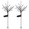 thumbnail image 1 of Juego de 2 luces solares para jardín exterior en forma de estrella - Ramas solares - Ramas de flores para entrada, patio, césped, patio trasero, decoraciones para fiestas navideñas, 1 of 5