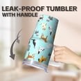 thumbnail image 5 of 20OZ Dog Paw Daily Use Tumbler with Handle Straw and Lid Insulated Coffee Cup for Women Friends Unique Holiday Birthday Gifts Maintains Drink Temperature for Extended Periods, 5 of 6