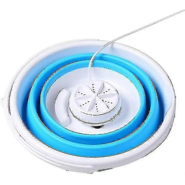 Portable Mini Washing Machine With Foldable Tub Compact Ultrasonic Turbine Washer Usb Powered Travel