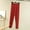 Red, variant on Dasayo Pajama Ladies Pants Green Joggers Taper Elastic Waisted Slacks Stretchy Solid Homewear Jeggings for Women L