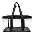 thumbnail image 1 of Bolsa de almacenamiento de DVD con asas, bolsa protectora contra el polvo, estuche para CD, organizador de medios para álbumes, dormitorio, 38 cm x 15 cm x 21 cm, 1 of 8