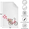 thumbnail image 5 of Pink Bicycle Flowers Dish Towels 4 Pack, Valentine Hearts Balloons Washable Tea Towels Dishcloths Lint-Free 18x28 Inch Fast Drying for Home Kitchen Clean, 5 of 7