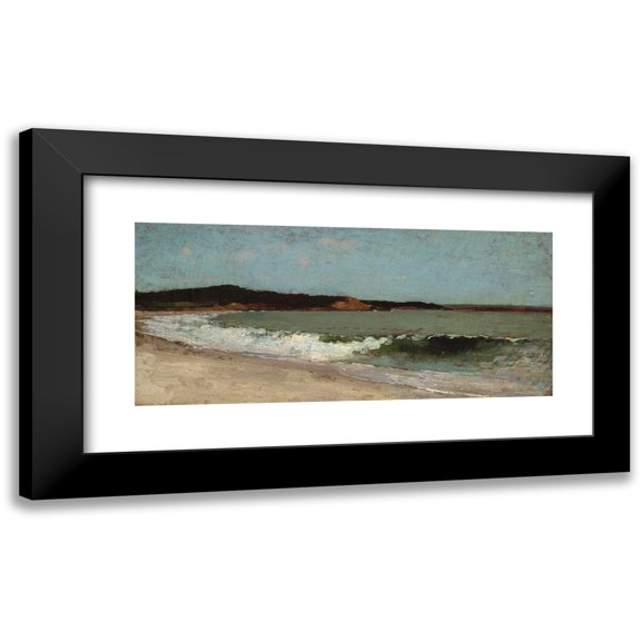 Winslow Homer 14x8 Black Modern Framed Museum Art Print Titled - Study for Eagle Head, Manchester, Massachusetts (1869)
