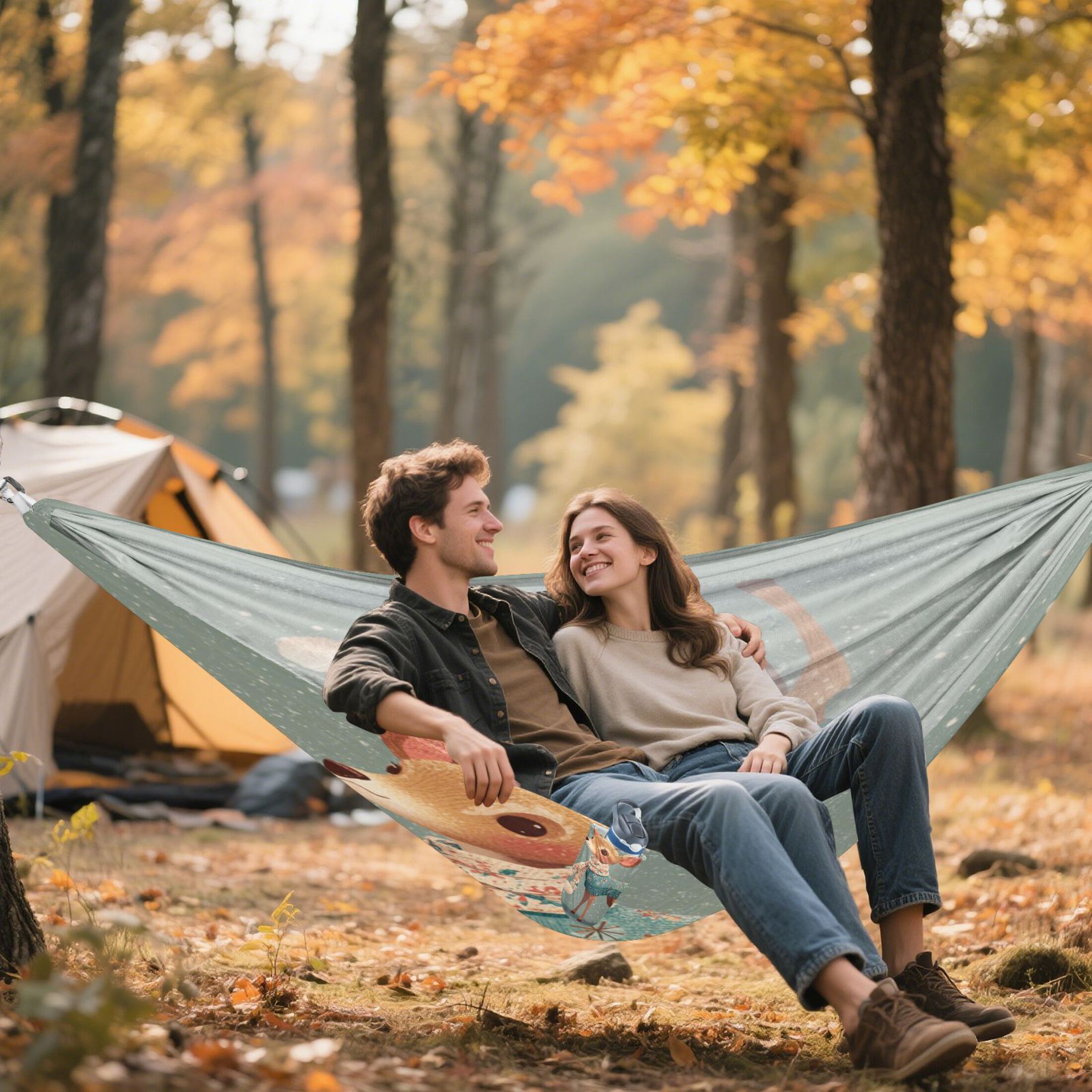 Hammock Camping Hammock Nylon Portable Hammock Travel Camping Hammock Cute Christmas Deer
