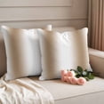 thumbnail image 2 of Khaki White Ombre Outdoor Waterproof Pillow Covers, Modern Abstract Art Farmhouse Gradient Decorative Square Throw Pillowcase Sofa Cushion Sham for Patio/Couch/Chair, 26"x26" 2 Pack, 2 of 8