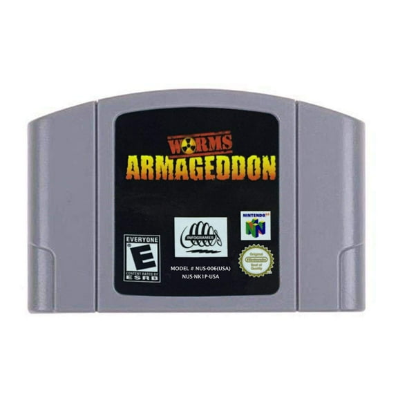 Worms Armageddon Video Game Cartridge US Version for Nintendo 64 N64 Game Console