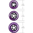 thumbnail image 4 of Rollerex VXT500 Inline Skate Wheels – 4 Pack Durable Replacement Roller Blade Wheels for Indoor & Outdoor Skating (80mm, Royal Purple), 4 of 6