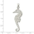 thumbnail image 2 of Beautiful Sterling Silver Hammered Polished Seahorse Pendant, 2 of 2
