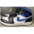 thumbnail image 2 of Ni - ke Air Jordan 1 Mid White Black Racer Blue 554724-140 Men’s Size 12, 2 of 5