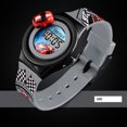 thumbnail image 3 of Reloj digital con esfera redonda para niños Reloj de tiempo Reloj deportivo de estilo casual para niños con coche giratorio Inevent EL4549-04, 3 of 7