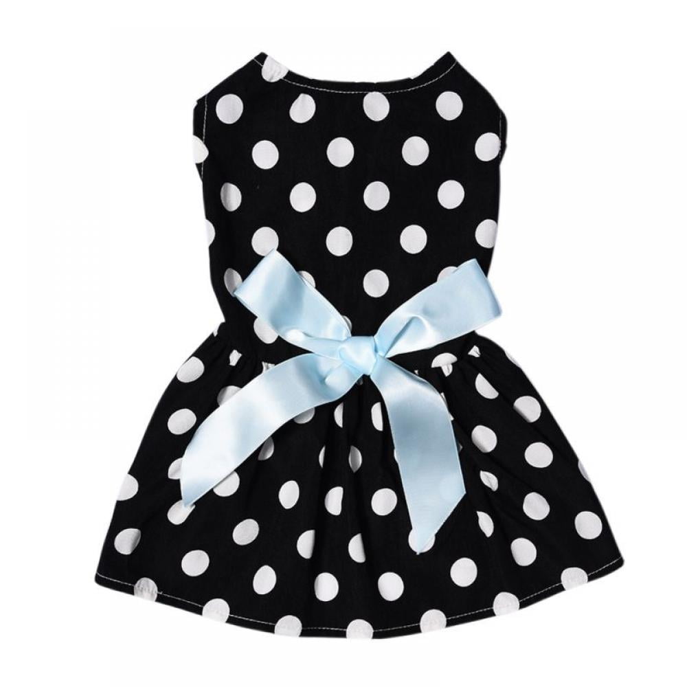 FYCONE Dog Dress, Summer Sweetie White Dots Pattern Bowknot Dresses ...